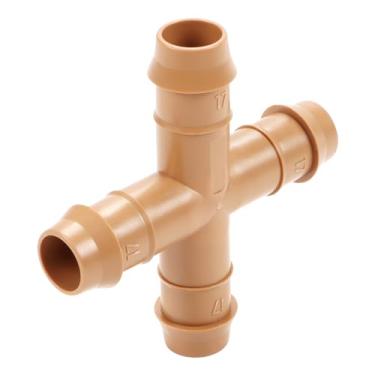 Imagem de Copadri Conexões cruzadas de irrigação por gotejamento: 12 peças de conectores cruzados de linha de gotejamento de 1/5.1 cm para tubos de irrigação de 1/2 polegada, cruz de 4 vias para sistemas de