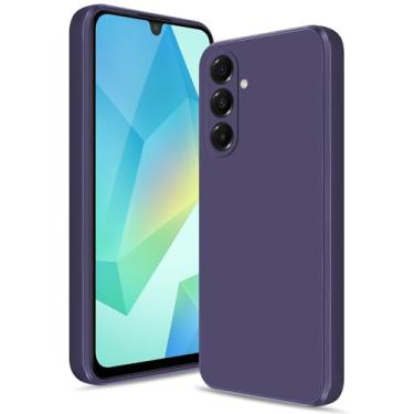 Imagem de Btstring Capa para Samsung Galaxy A16, capa de silicone macio com proteção de câmera atualizada, capa fina à prova de choque com forro de microfibra antiarranhões, roxo profundo