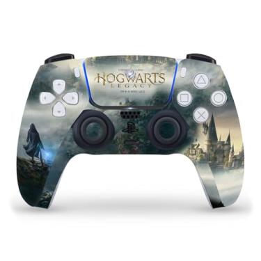 Imagem de Head Case Designs Adesivo de placa frontal de vinil oficialmente licenciado Hogwarts Legacy Key Art Graphics Gaming Skin compatível com Sony PlayStation 5 PS5 DualSense Controller