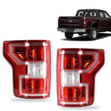 Imagem de Luzes traseiras compatíveis com Ford F150 2018-2020 Luzes traseiras esquerda e substituição do lado do motorista