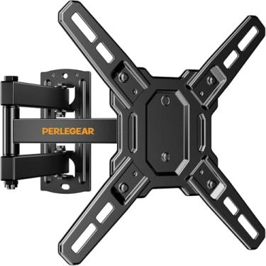 Imagem de Perlegear Suporte de parede de TV de movimento completo para a maioria das TVs e monitores de tela plana curva LCD LED de 13-42 polegadas, extensão de inclinação giratória com braços articulados, VESA