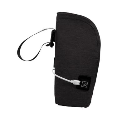 Imagem de Kokiya Aquecedor de mamadeira para bebê, aquecedor, bolsa materno isolada, bolsa de mamadeira para carro, Preto