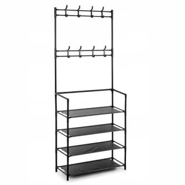 Imagem de Sapateira Arara 1.55m suporte Multiuso Sapato Tenis Roupa Closet Quarto Armários 4 camadas(SAPATEIRA 4 CAMADAS)