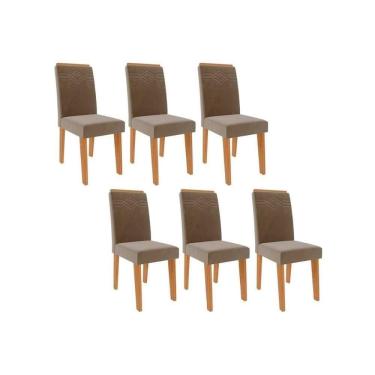 Imagem de Kit 6 Cadeiras Sala Jantar Taís 6 Un Nature Joli Cimol