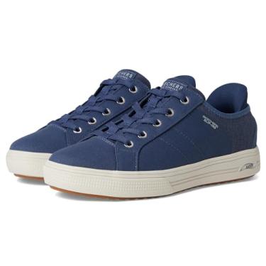 Imagem de Skechers Tênis feminino sem cadarço Arcade-Forever confortável com as mãos livres, Azul marino, 6.5 Wide
