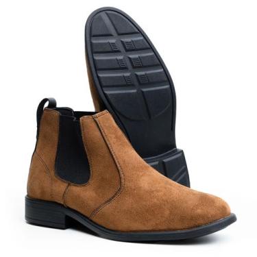 Imagem de bota botina chelsea masculina camurca 37 ~46 - gel passo, Castor, 41