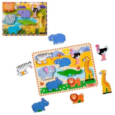 Imagem de Sunny, Melissa & Doug, Quebra-Cabeça Infantil de Madeira, Tema Zoológico