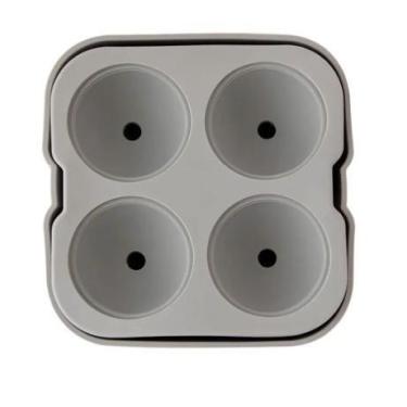 Imagem de Forma de Gelo Esfera Silicone Cinza 12,5x12,5x4,5cm - Clink