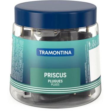 Imagem de Plugues macho 2P 10A 250V~ cores preto e branco  - embalagem em pote p