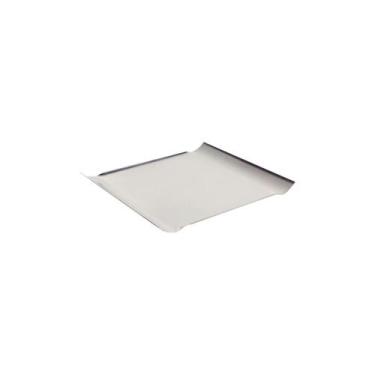 Imagem de Bandeja Quadrata Retangular em Aço Inox Alto Brilho 32 x 28 cm Tramont