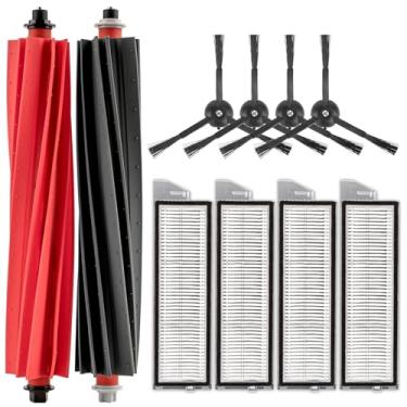 Imagem de (Pacote com 10) Peças de reposição S8 MaxV Ultra compatíveis com Roborock S8 MaxV Ultra/S8 Max Ultra Robot Vacuum, kit de acessórios, 2 escovas de rolo, 4 filtros HEPA, 4 escovas laterais, acessórios