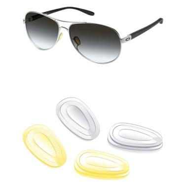 Imagem de Mryok 2 pares de protetores de nariz de substituição para óculos de sol Oakley Blender - Transparente e amarelo claro