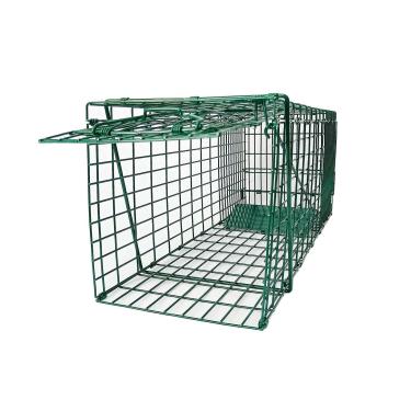 Imagem de PULOMI Armadilha Dobrável Para Animais Vivos, Kit De Captura Sem Morte Para Coelhos, Gatos De Rua, Esquilos, Guaxinins, Todos Os Animais De Tamanho Adequado, Resistente, 2 Portas, 26" X 9,5" X 10,2"