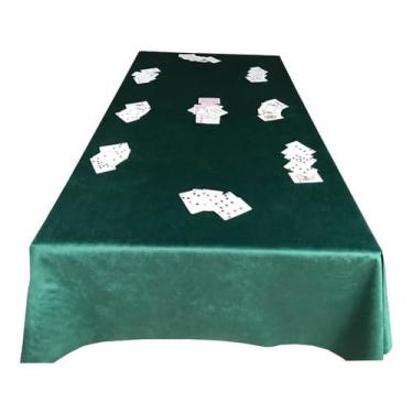 Imagem de Genérico, Toalha De Mesa Retangular Para Jogos Cartas Poker 1,80x1,60 Nome do desenho:Liso;Cor:Verde