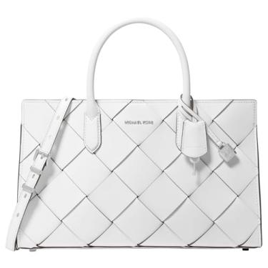 Imagem de Michael Kors Bolsa média Scarlett, Ferragens prateadas/couro tecido/branco óptico, One Size