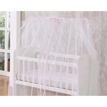 Imagem de Mosquiteiro Para Berço Padrão Americano Tela Mosqueteira Tule Bebe Cor