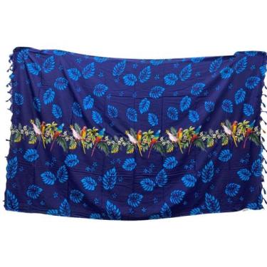 Imagem de Lenço Canga Estampado Cangão Gigante Saida de Praia Poliéster Colorida