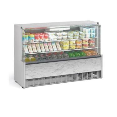Imagem de Vitrine Refrigerada Gelopar Ar Forçado 175 cm Branco 127V GPFA-175R