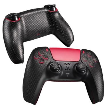 Imagem de IMMOENUC Controller Grips for PlayStation 5 (PS5) Controller Grip Tape Anti Slip Skin,Self-Adhesive,Pre-Cut,Sweat-Resistant Textured Soft Skin Kit (Black)
