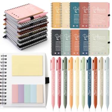 Imagem de Jetec 12 conjuntos de cadernos em espiral de apreciação em massa com canetas esferográficas, notas adesivas, presentes de agradecimento para funcionários, colegas de trabalho, professores, escritório,