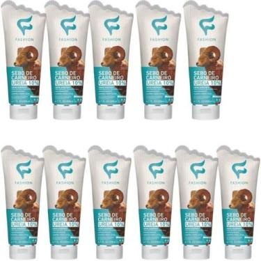 Imagem de Creme Fashion Sebo de Carneiro Ureia 10% Bisnaga 200ml Kit 11 Unidades