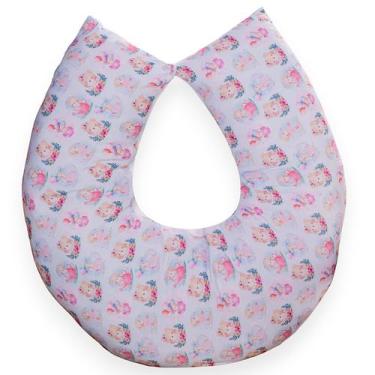 Imagem de Almofada Amamentação para Bebê Menina Sublimado - Carinha de Anjo, Urs