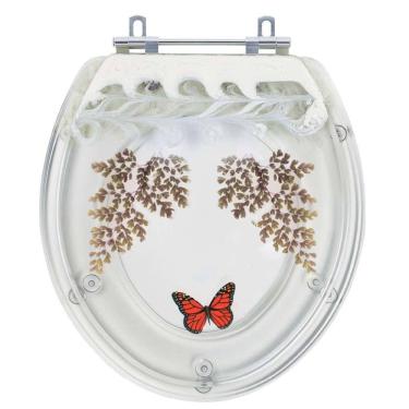 Imagem de Assento de Privada Avenca Borboleta Acrilico Transparente Izy Deca