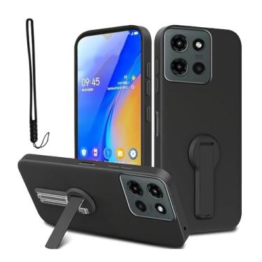 Imagem de B-wishy Compatível com Motorola Moto G Power 2025, capa protetora de TPU macio à prova de choque com suporte de anel/alça de pulso para Moto G Power 2025 (T preto)