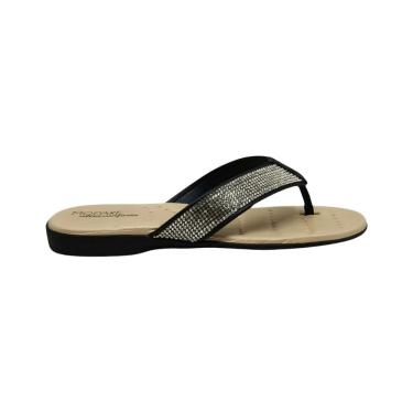 Imagem de Rasteira Modare Ultraconforto Premium Casual Strass Feminina Preto 341529