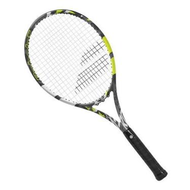 Imagem de Raquete Tênis Babolat Evo Aero 275G Cinza Branca E Amarela