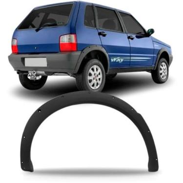 Imagem de Alargador Vão Roda Traseiro Uno Way 2004 a 2010 Preto - KJ, Direito