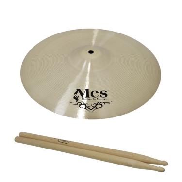 Imagem de Prato de Condução para Bateria 20 Liga de Bronze B8 act Series Mes Drums + Baqueta 5A Hickory New York