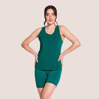 Imagem de Bermuda Fitness Sem Costura Feminina Cós Médio Trifil, Verde, P
