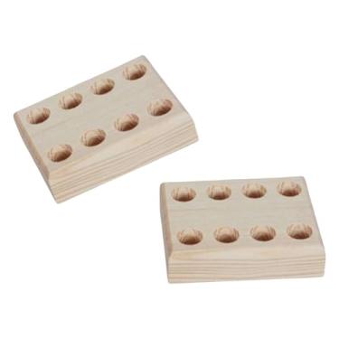 Imagem de WeiLaiKeQi Portador de alicates de madeira de armazenamento de alicates com 8 orifícios Organizador de alicate de madeira para armazenamento para ferramentas