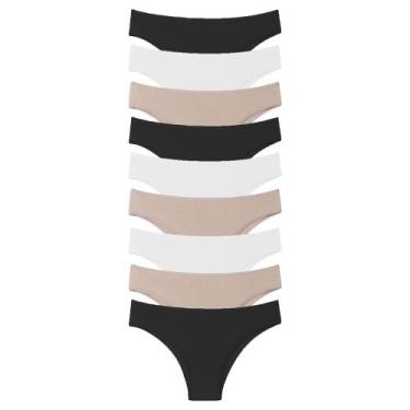 Imagem de Kit C/ Nove Calcinhas de Algodão - QLC SPORT, GG, Sortido