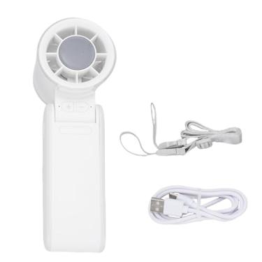 Imagem de Ventilador Portátil Portátil Silencioso 4000mAh Recarregável Bateria Pessoal Operada por fã de Bolso Dobrável Com Tela Digital 2.28x2.09x6.69in (WHITE)
