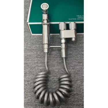 Imagem de Ducha Higiênica Para Banheiro Lavatório Registro Duplo Chumbo/Cromada 