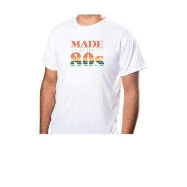 Imagem de Blusa Camisa Básica Personalizada Música Anos 80 Estampa Made In The 8