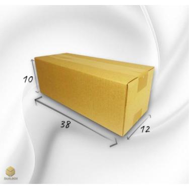 Imagem de 100 Caixas De Papelão 38x12x10 Embalagem Correios Sedex Pac - Dualbox 