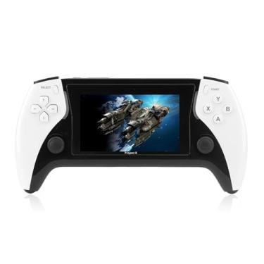 Imagem de Console de Jogos retrô, Jogo Portátil Com Tela Ips de 4,3 Polegadas, Emulador Retro de Streaming e, Bateria de 2500mAh, Console de Jogos Portátil (WHITE)