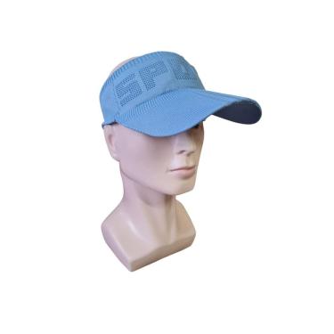 Imagem de Boné Viseira em Tricô Azul - Tamanho Único - Elástico
