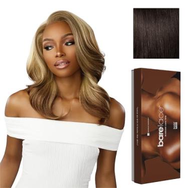 Imagem de Sensationnel Bare lace 13x6 wigs - unit 14 glueless synthetic with 180 degree preplucked hairline non lifting 2040 larger grid thinner lace - BareLace unit 14 (2 DARKBROWN)