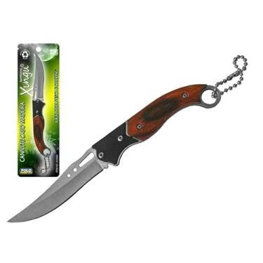 Imagem de Canivete Caça Pesca e Camping Cabo Tipo Madeira XV3094 Xingu