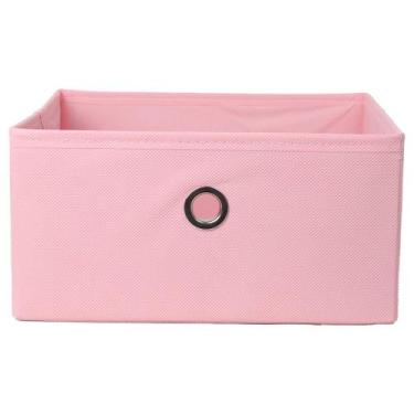 Imagem de Caixa Organizadora 28x14x28 Puxador Ilhós - Organicanto, Rosa