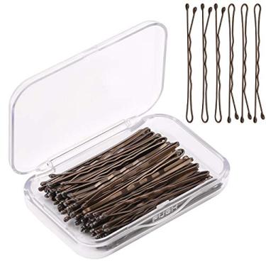 Imagem de AIEX Kit de grampos de cabelo com 50 peças de grampos de cabelo com fixação segura, grampos de cabelo para mulheres, meninas e salão de cabeleireiro (marrom)