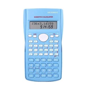 Imagem de Calculadora Científica 82MS Azul – 240 Funções, Display de 2 Linhas, Capa Protetora, Ideal para Estudantes, Faculdade e Engenharia