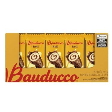 Imagem de Display Bauducco Bolinho Roll Chocolate 34g - 15 unidades