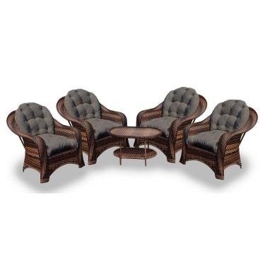 Imagem de Conjunto De Poltronas 4 Poltronas + 1 Mesa Centro Fendi