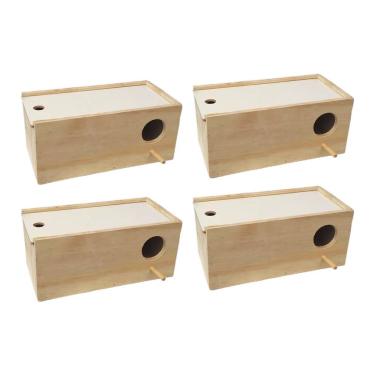 Imagem de 4Un Ninho Horizontal Agapornis Periquito Inglês Maritaca Alcaponi