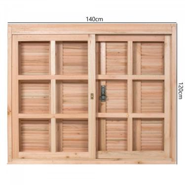 Imagem de Janela 4 Folhas com Caixilhos de Correr para Vidros Quadriculados e Venezianas de Abrir